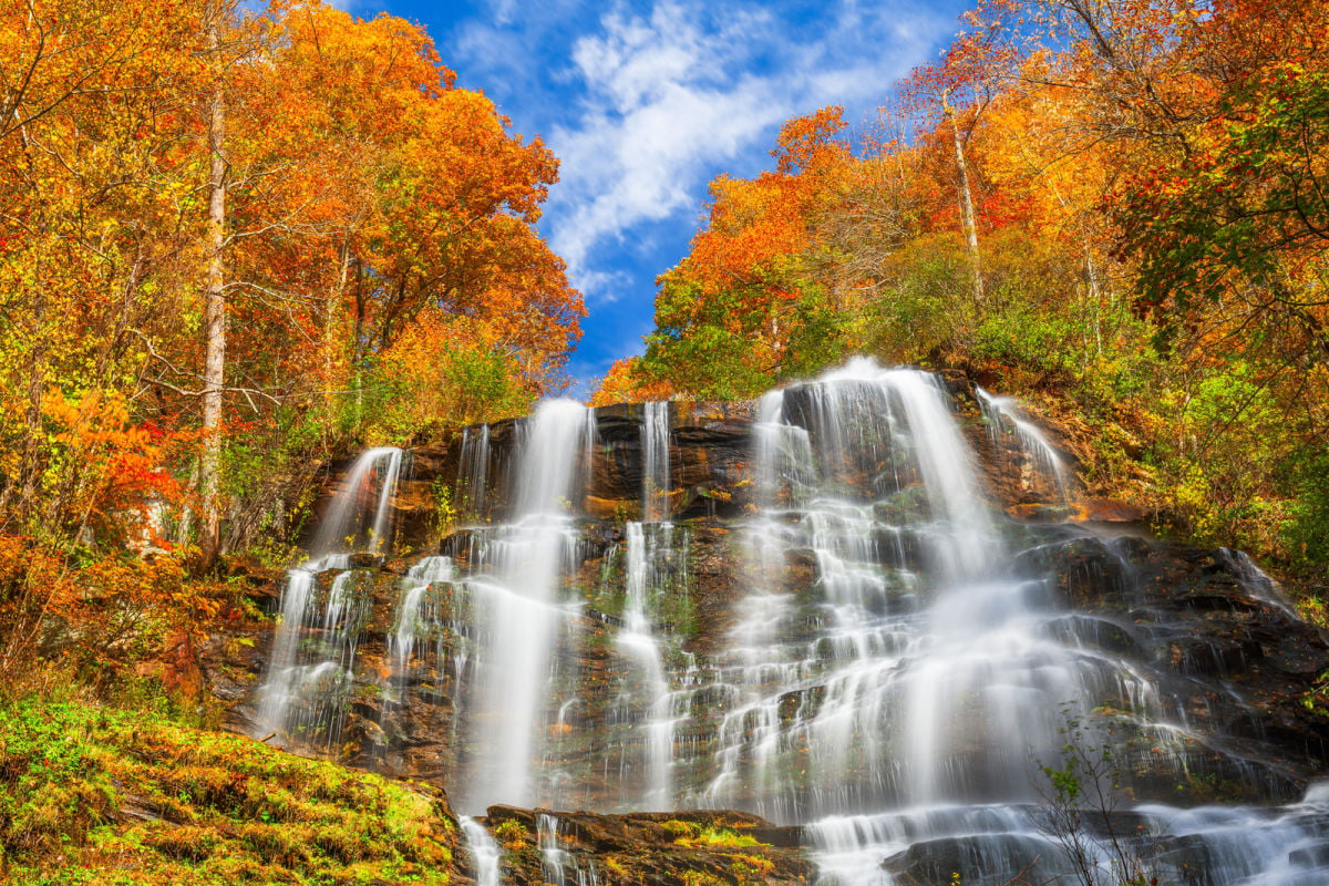 Skyscraping Waterfalls & Cheap Cozy Cabins: Explore This Underrated State Park With Boundless Fall Foliage