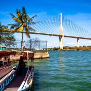 Bridge Spanning A River In Tamaulipas, Mexico